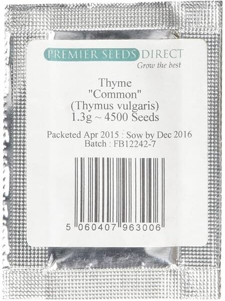 PREMIER SEEDS DIRECT – HERB – Thyme – 2 Grams – Approx 7000 Seeds