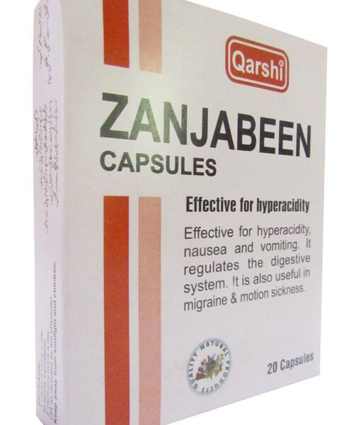 Qarshi Zanjabeen Capsules – Natural Digestive Aid | 20 Capsules